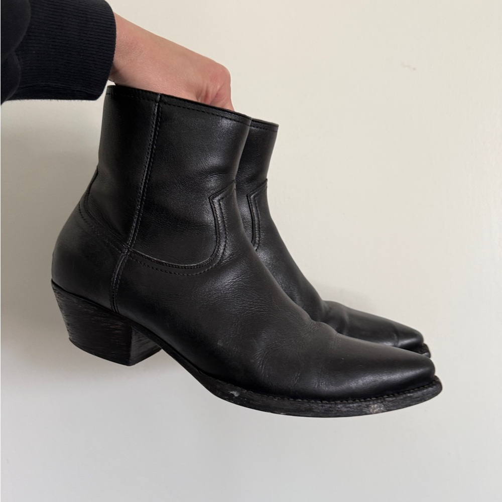 YSL Classic Black Leather Men's Boots